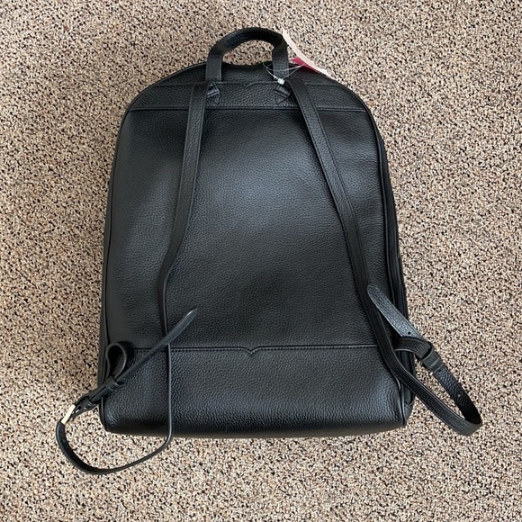 SOLD - Kate Spade Backpack, Black Leather, Laptop Section - Picture 4 of 5